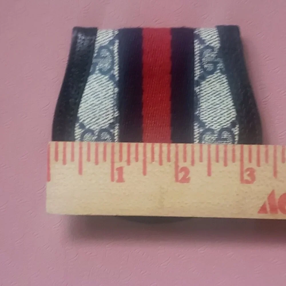 Vintage GUCCI GG Ophidia Sherry Line Coin Case – Navy Blue / Red GG Canvas w COA - Picture 11 of 13
